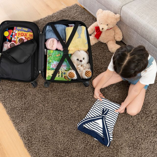 Costway Σετ Βαλίτσας για Παιδιά: Χειραποσκευή & Σακίδιο Πλάτης με Χαριτωμένα Σχέδια BN10004DK