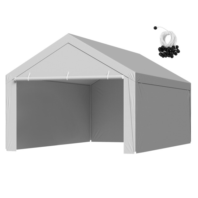 VEVOR Αντικατάσταση Κάλυψης Carport 12x20 ft (3.6x6 m), Ανθεκτική & Αδιάβροχη Tέντα με Πλευρικά Πάνελ CKPB12X20FTHX72QR001V0