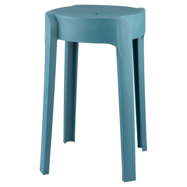 Galileo Σταθερό Πλαστικό Σκαμπό σε Τουρκουάζ Χρώμα PP Twist Sibilla, Εύκολα Στοιβαζόμενο 2188857