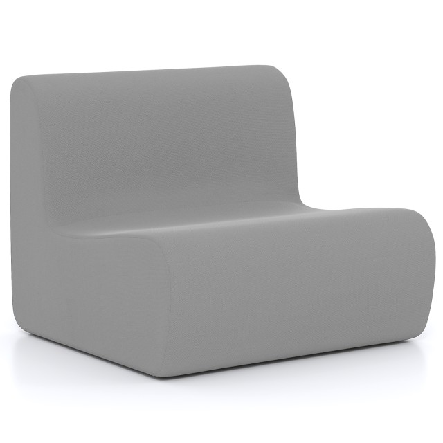 Costway Άνετη Πολυθρόνα Δαπέδου με Μαλακό Βελούδο & Εργονομική Υποστήριξη - Μονός Καναπές Ανάγνωσης σε Γκρι χρώμα HV10762GR