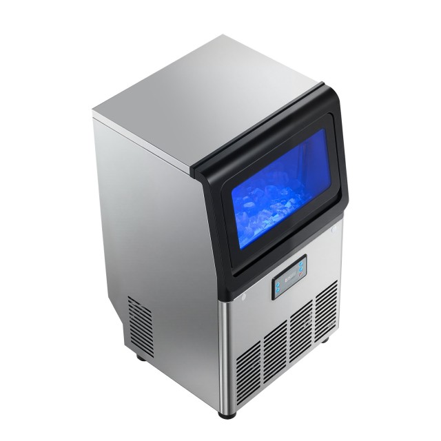 VEVOR Επαγγελματική Μηχανή Παγοκύβων 41 kg/24h, Χωρητικότητα 6 kg, Ανοξείδωτη, Πάγκου/Ελεύθερης Τοποθέτησης/Κάτω από Πάγκο, με LED Οθόνη και Αυτόματο Καθαρισμό YTSZBJPZGSHS4S2GZ001V2