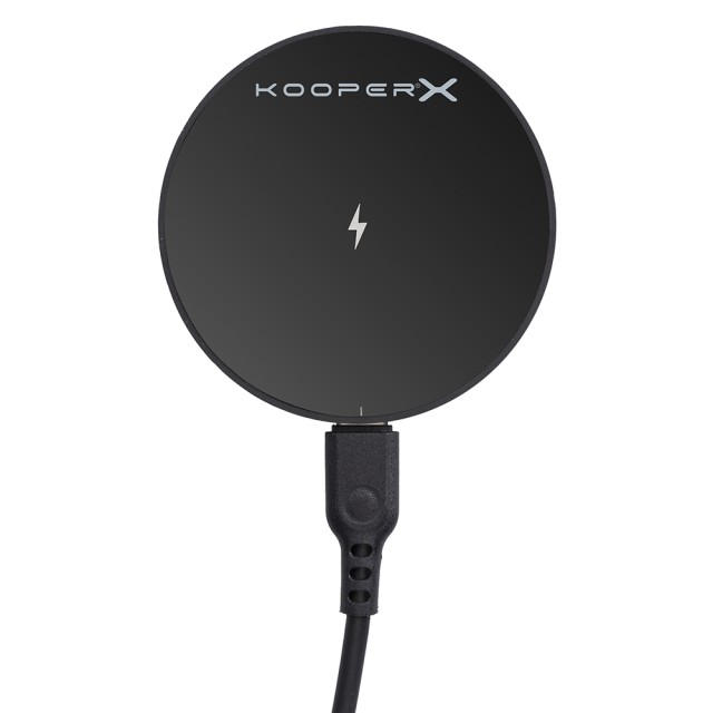 Kooper Μαγνητικός Ασύρματος Φορτιστής Γρήγορης Φόρτισης 15W Μαύρος Kooper X 5920987