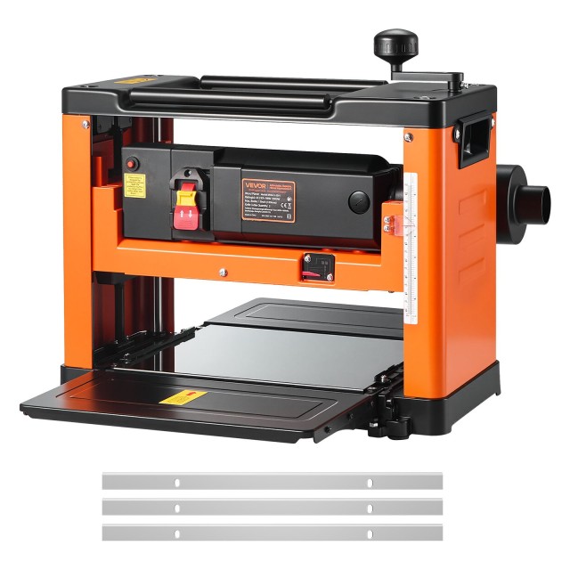 VEVOR Πλανηάκι Στιλβώματος, 330 mm, 2000W, 23500 RPM, Με Διπλούς Κύλινδρους και Τρεις Λεπίδες για Ξύλο TSBCDSZD3DP24B5FN001V2