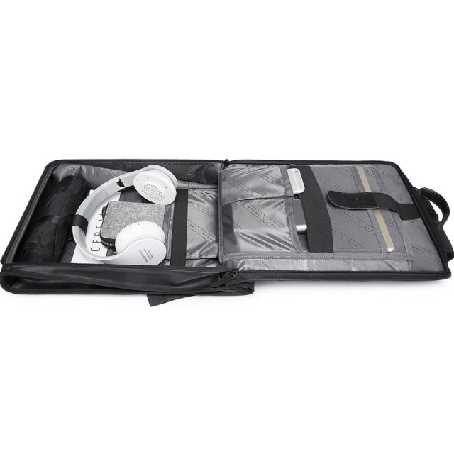 BANGE Τσάντα Πλάτης για Laptop 14 Αδιάβροχη Γκρι 7252-Grey