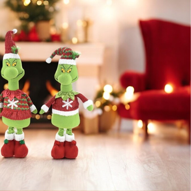 BAKAJI Πράσινο Ξωτικό με Επεκτεινόμενα Πόδια 61-89 εκ. Διαφορετικά Σχέδια Χριστουγεννιάτικα Στολίδια 02842843