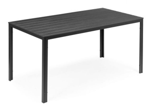 MultiGarden Εξαθέσιο τραπέζι κήπου 156x78 εκ. από polywood, γκρι, έπιπλα βεράντας MultiGarden SAK-156-GREY