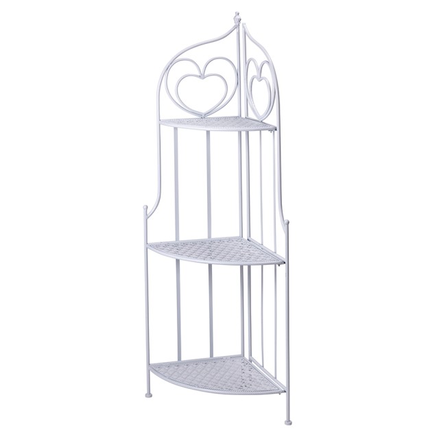 Galileo Αναδιπλούμενη μεταλλική εταζέρα 3 επιπέδων Angoliera 49x33xΥ127 εκ. λευκό Est 5910640