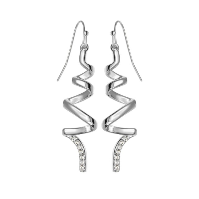 So Charm Σκουλαρίκια διακοσμημένα με Κρύσταλλα Swarovski, Ασημί BS1549-ARGENT-BO