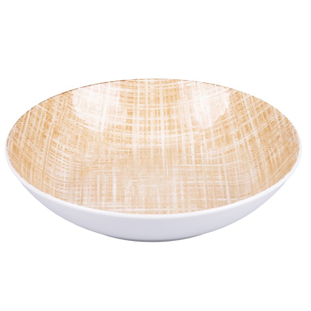 Villa DEste Σετ 6 τμχ  Πιάτο βαθύ από πορσελάνη σε υφή άμμου 5921907