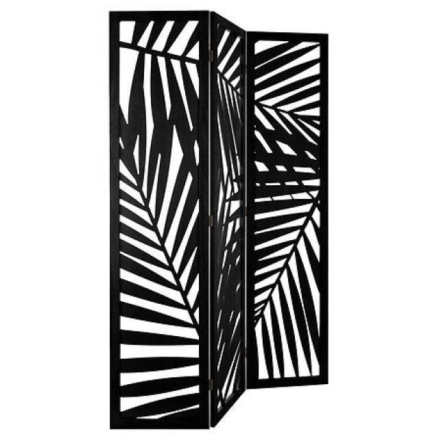 Πτυσσόμενο Διακοσμητικό Παραβάν Akira 120 x 1,8 x 170 cm Μαύρο 156866A Atmosphera