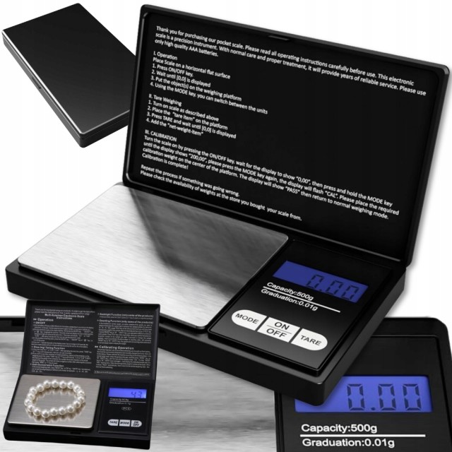 Verk Group Ακριβής Ηλεκτρονική Ζυγαριά 500g/0.1g για Κοσμήματα και Εργαστηριακή Χρήση 5907451361115