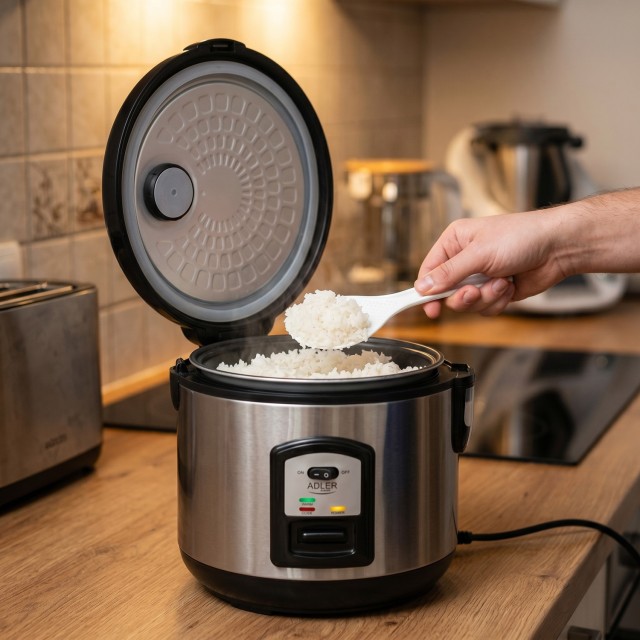 Adler Μαγειρική Συσκευή Ρυζιού Rice Cooker με Διατήρηση Θερμότητας AD-6406