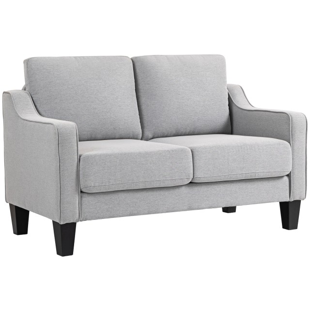 HOMCOM Δίθεσιος Καναπές 136x77x86 cm, Γκρι Ανοιχτό 83B-399V00LG