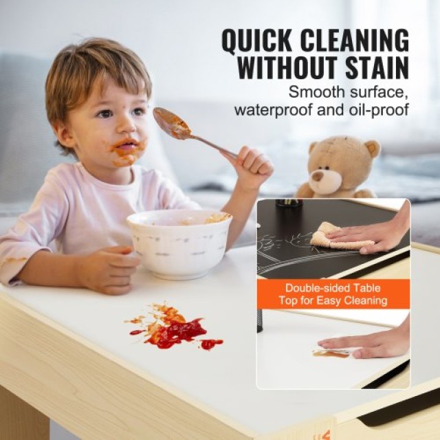 Σετ Παιδικού Τραπεζιού και Καρεκλών VEVOR με Αποθηκευτικό Χώρο  DCWETZYYZEYBIAWBVV0