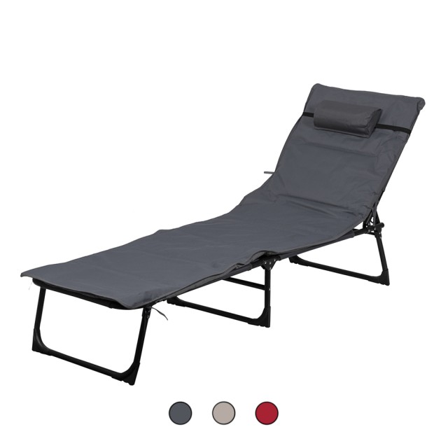 Galileo Ξαπλώστρα θαλάσσης με αφαιρούμενο ενισχυμένο μαξιλάρι και πτυσσόμενο ατσάλινο σκελετό Portofino Plus 5914250 Τυχαία Επιλογή Χρωμάτων