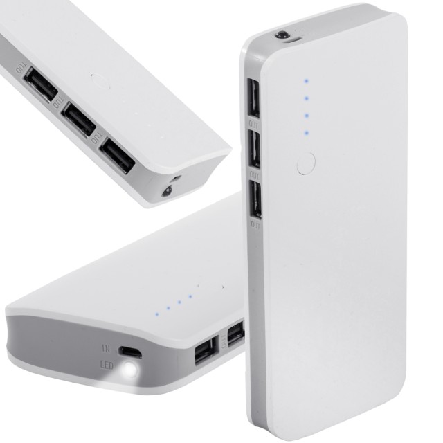 Verk group PowerBank 10000mAh 3x USB MicroUSB 2.1A Φακός LED για Ισχυρή Γρήγορη Φόρτιση 5907451371008