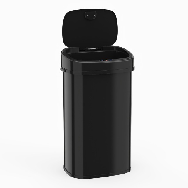 Costway Αυτόματος Κάδος Απορριμμάτων 58 Λίτρων με Αισθητήρα & Διπλές Ζώνες - Μαύρος GY10030DK