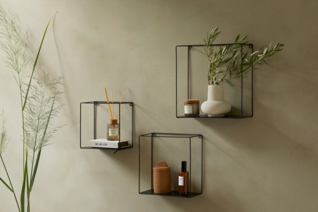 Ράφια Τοίχου Gerona Σετ 3 Τεμαχίων 22 x 12 x 22 cm, 27 x 12 x 27 cm, 32 x 12 x 32 cm 8719743323988 Lifa-Living