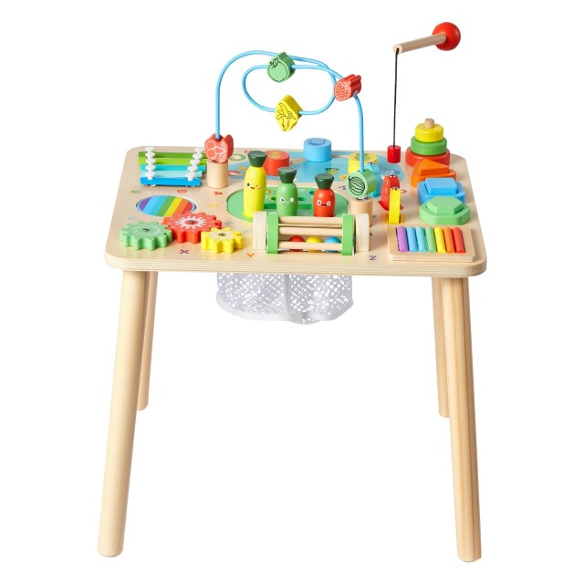 VEVOR Ξύλινο Τραπέζι Δραστηριοτήτων Montessori για Νήπια 1-3 Ετών, 13 σε 1 Εκπαιδευτικό Τραπέζι Παιχνιδιού για Αγόρια & Κορίτσια 6+ Μηνών MTSLETWJXXZSY2JKM001V0