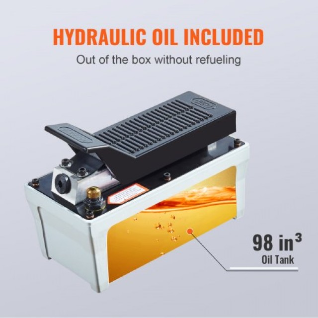 VEVOR Υδραυλική Αντλία Αέρος 10,000 PSI, 1/2 Γαλ, Γκρι  HSMJTELECTRIC8F6HV0