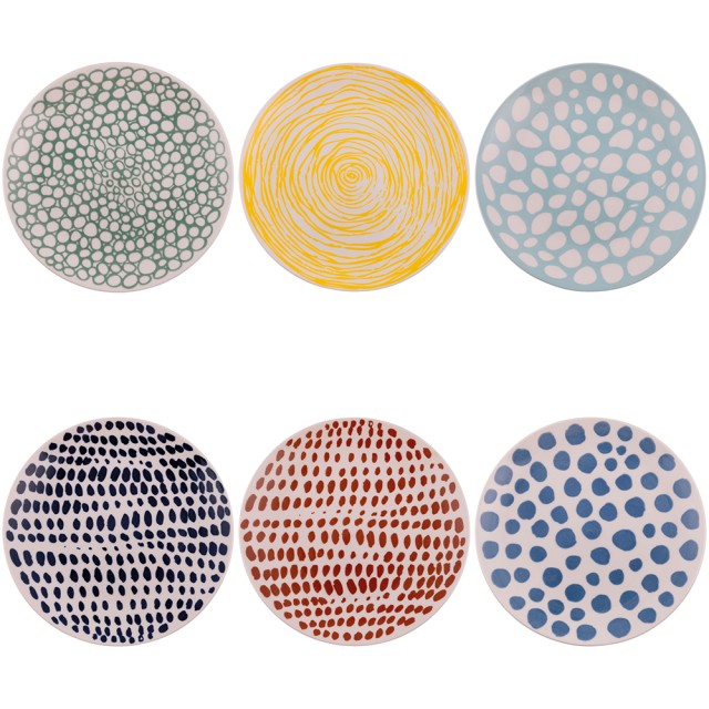 Villa DEste Σετ 6τμχ Πιατέλα φρούτων από πορσελάνη Marea 2193069