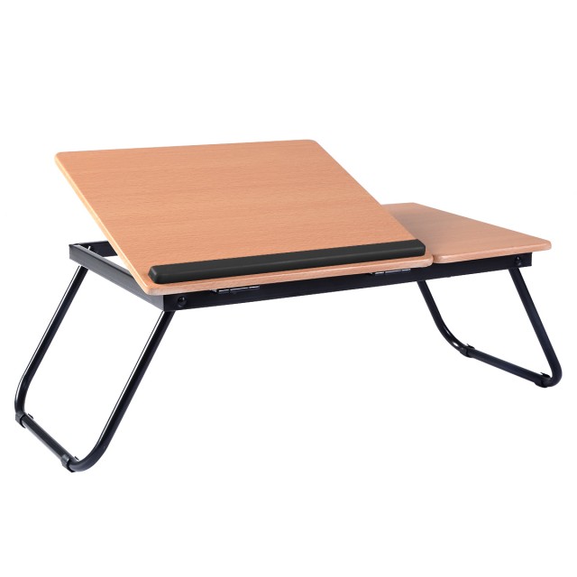 Costway Πτυσσόμενο Τραπέζι Φορητού Υπολογιστή Lapdecks Μαύρο HW67555BK