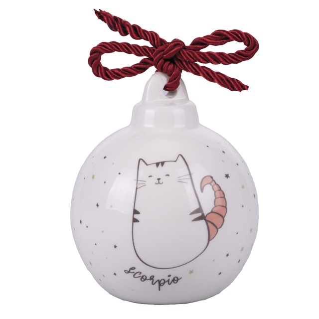 Villa dEste Home Κεραμική Χριστουγεννιάτικη Μπάλα Οροσκόπιο Σκορπιός 5917886
