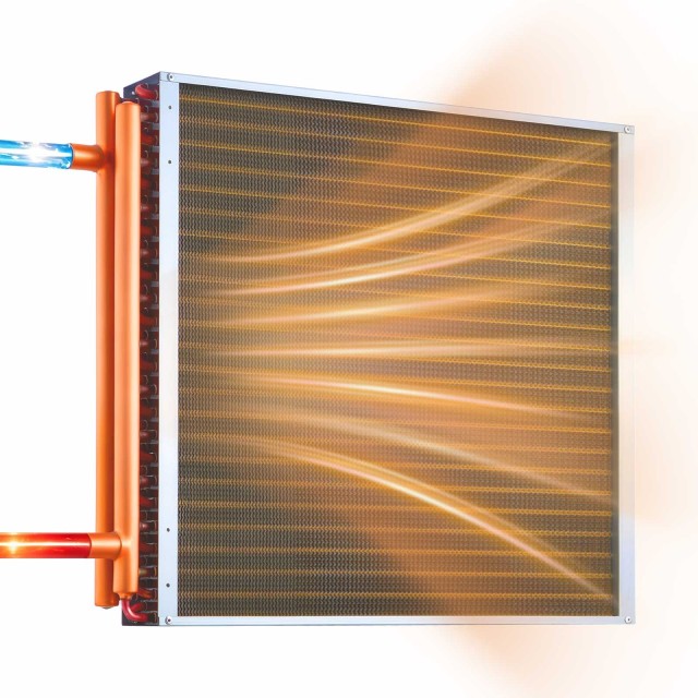 VEVOR Εναλλάκτης Θερμότητας Νερού σε Αέρα 610 x 610 mm με Χάλκινους Σωλήνες και Αλουμινένια Πτερύγια, 225.000 BTU CPGSHRQ24INCX5EY7001V0