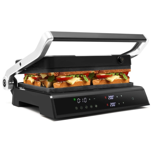 Costway 3-σε-1 1800W Panini-Pressgrill με αντικολλητικές πλάκες Ηλεκτρική σχάρα ES10407DE-DK