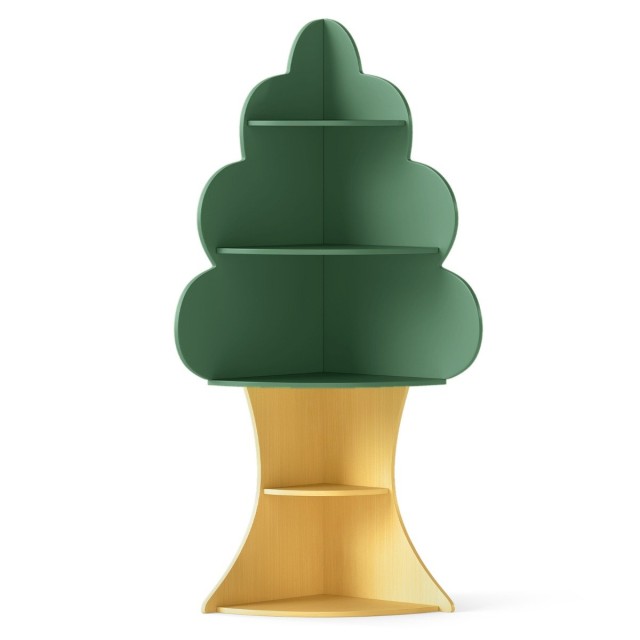 Costway  Παιδική Βιβλιοθήκη Baum-Design: Ξύλινη και Πράσινη με 5 Επίπεδα για Βιβλία και Παιχνίδια TP10383GN