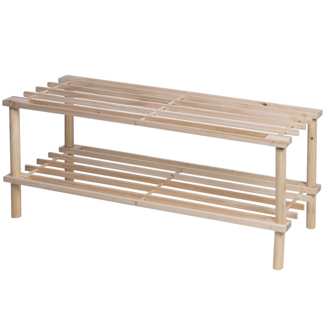 Galileo Ανοιχτή παπουτσοθήκη με 2 ράφια από ξύλο έλατου 74x265x295 cm Sordine 5917165