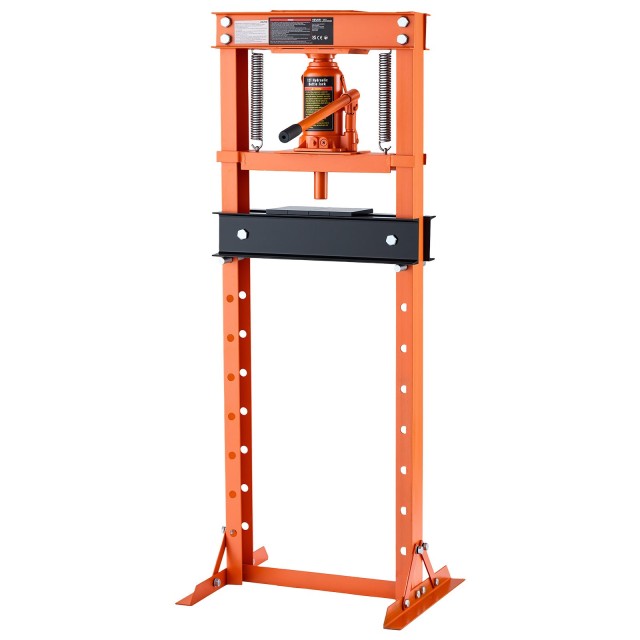 VEVOR Υδραυλική Πρέσα Δαπέδου 12 Τόνων H-Frame με Ρυθμιζόμενο Ύψος 8 Επιπέδων και Μετακινούμενη Πλάκα QJDSQCJYLJJQX1K1B001V0