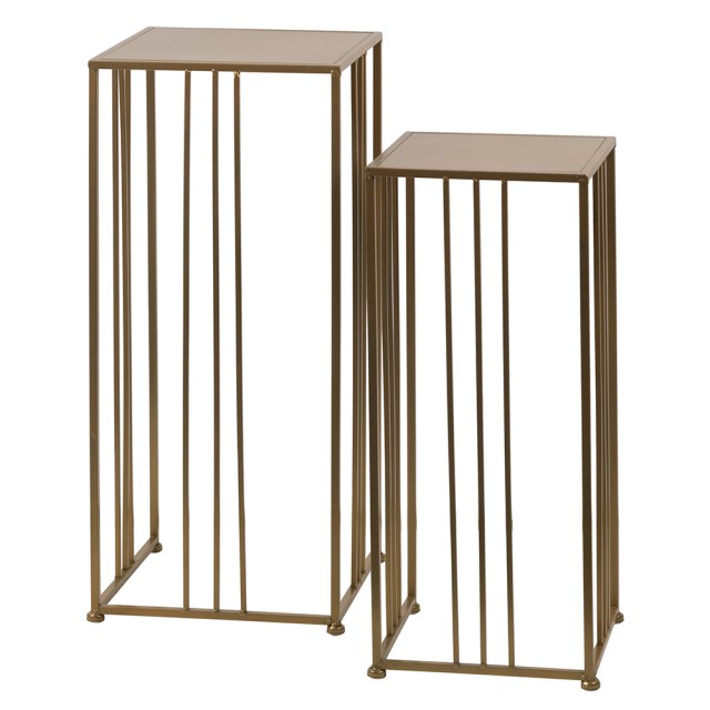 Galileo Τοποθετήστε 2 τετράγωνα τραπέζια από χρυσό σίδηρο Est 5919526