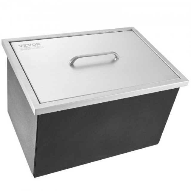 VEVOR Εντοιχιζόμενη Παγοθήκη, 20x14x12 Ανοξείδωτη Ψύκτρα, 40 qt Εξωτερική Κουζίνα, με Καπάκι και Αποστράγγιση  QRSCBCGG20LX8K24PV0