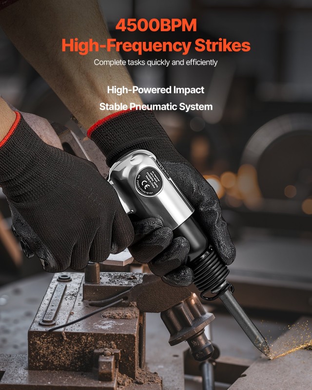 VEVOR Κιτ Πνευματικής Σφύρας Air Hammer 4500 BPM με 4 Καλέμια QDCCCGQCQSWBW3Y2Q002V0