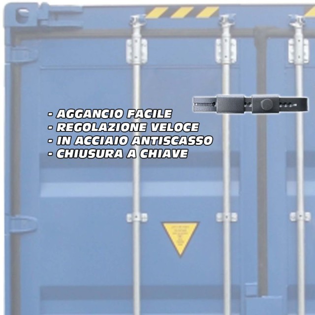BAKAJI Λουκέτο Ασφαλείας για Container με Δόντι και 2 Κλειδιά 02662597