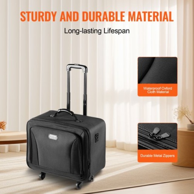 VEVOR Βαλιτσάκι Μακιγιάζ με Ρόδες, 3 Επίπεδα, Μαύρο  HZBXLGS3C000ZDTHJV0