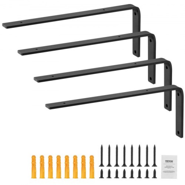 VEVOR Βαρέως Τύπου Βραχίονες Ραφιών 10x6, 4τμχ, 160lbs, Μαύρο Ματ  SJZJGBZJYGHW5ZTBVV0