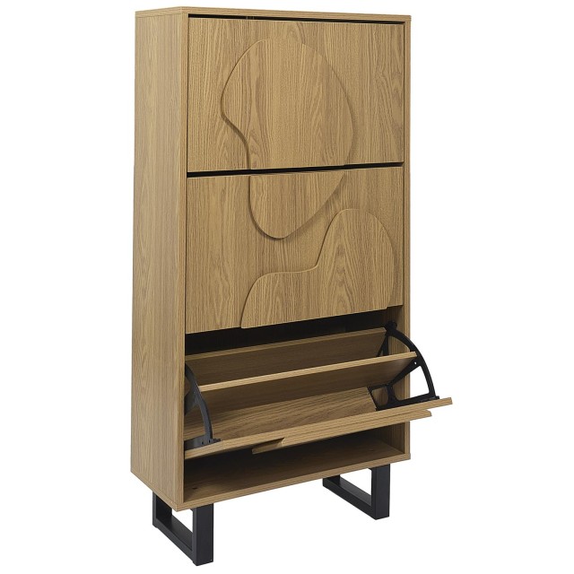 Home Deco Factory Παπουτσοθήκη CALYPSO - Καφέ και Μαύρο 60 x 115 x 24 HD0429