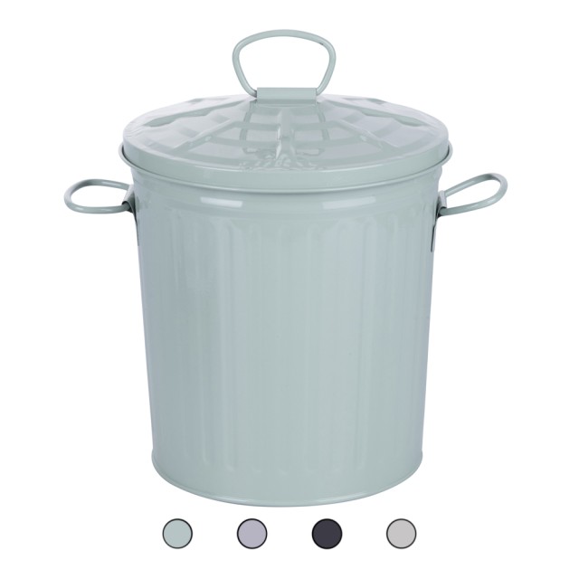 Galileo Κάδος απορριμμάτων με καπάκι και πλευρικές λαβές 18 L από κράμα ψευδαργύρου 5918918 Τυχαία Επιλογή Χρωμάτων