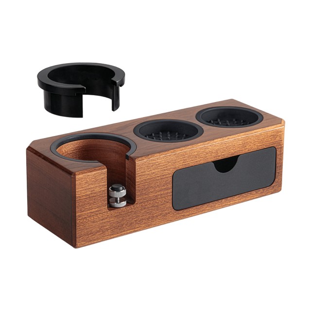 CECOTEC Βάση Πατήματος Καφέ εσπρέσο Baristeo Wood Tamper Station Universal 3 σε 1, για 51 & 58 mm CEC-117787