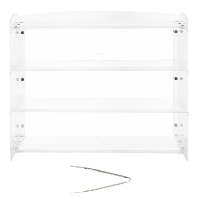 VEVOR Εμπορική Βιτρίνα Ζαχαροπλαστικής 3 Επιπέδων, Διαφανής Ακρυλική για Κουζίνα, Καπκέικ, Κουλουράκια 482 x 232 x 380 mm MBZSJYKLJX3CKQDVS001V0