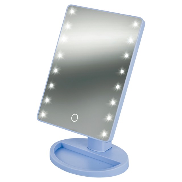 Kooper Καθρέφτης μακιγιάζ με 16 LED με μπαταρία 16x22 cm ρυθμιζόμενη φωτεινότητα μωβ Kooper 5921820