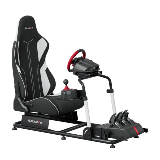 Huzaro Βάση Τιμονιού και Πεντάλ Cockpit Sim Racing με Ρυθμιζόμενο Κάθισμα, Μαύρο Speed 5.5 5900415031529
