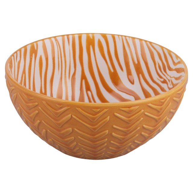 Villa DEste  Σετ 2 τμχ Στρογγυλό μπολ  σε κεραμικό με διπλό σχέδιο σε στυλ boho chic Reactive 2188733