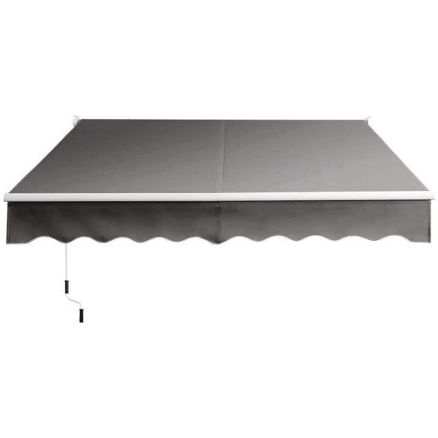 Costway Αλουμινένια Τέντα Σκίασης Βεράντας 295 x 250 cm Γκρι OP70368GR