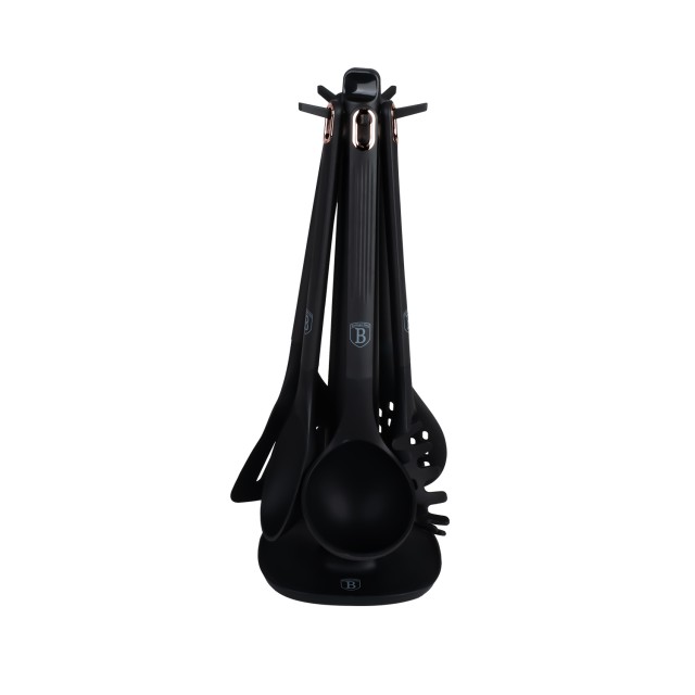 Berlinger Haus Σετ Εργαλεία Κουζίνας 6 Τεμαχίων με Βάση, Black Rose Collection BH-8617