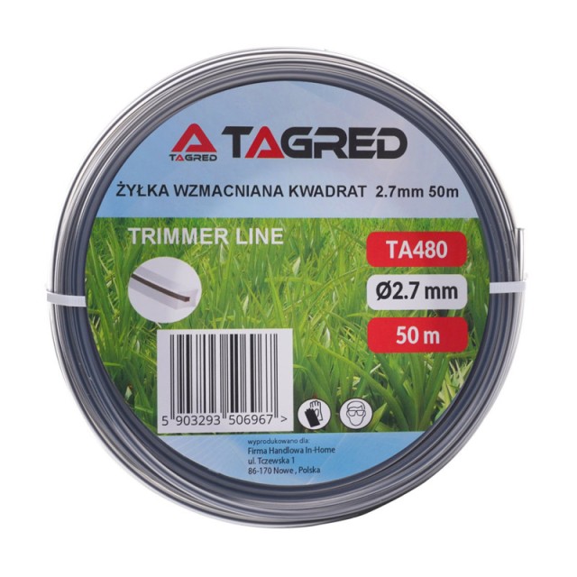 Ενισχυμένο Νήμα Μεσινέζας Θαμνοκοπτικού 2.7 mm x 50 m TAGRED TA480