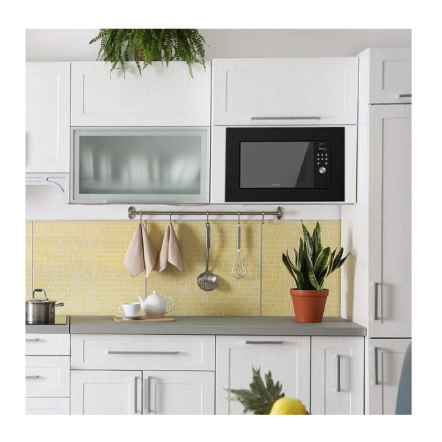 Εντοιχιζόμενος Φούρνος Μικροκυμάτων με Γκριλ 20 Lt 700 W Χρώματος Μαύρο Cecotec GrandHeat 2000 CEC-01375