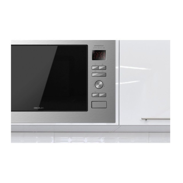 Εντοιχιζόμενος Φούρνος Μικροκυμάτων με Γκριλ 25 Lt 900 W Cecotec GrandHeat 2590 Built-In Steel Black CEC-01395